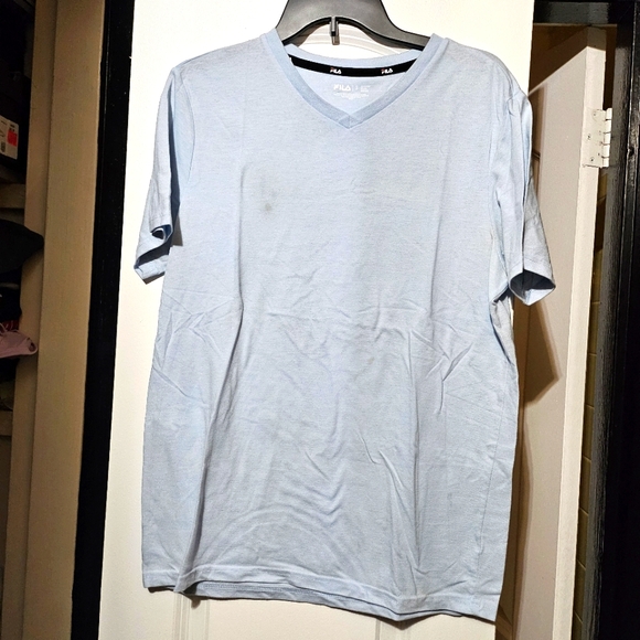 Fila Men's Minimal Tshirt in solid baby blue color - Picture 1 of 3